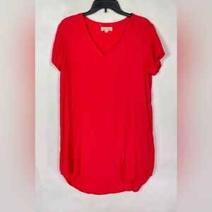 Cloth & Stone Anthropologie Dress Womens Size S Shift Bright Candy Red Dress